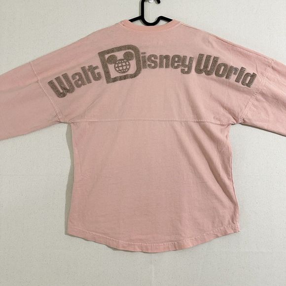 Walt Disney World Briar Glitter Spirit Jersey Adult XSmall Oversized Coral